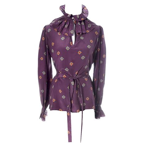 ysl cherry blouse|Yves Saint Laurent Blouses for Women for sale .